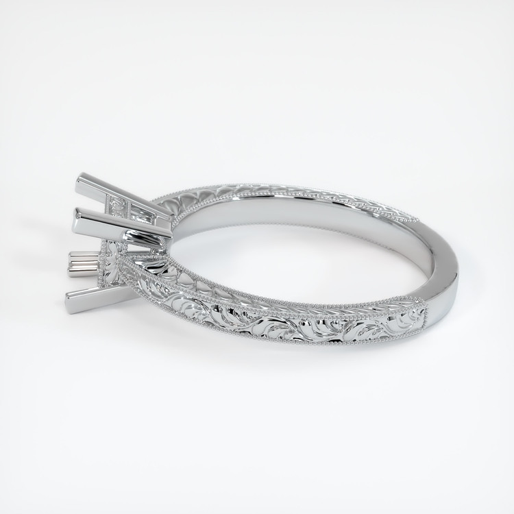 14K White Gold Antique Style Ring Setting