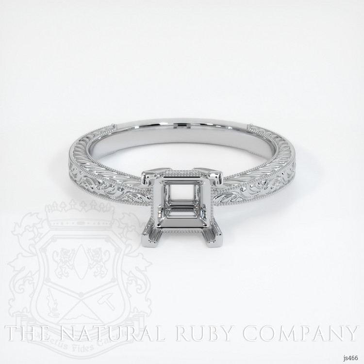 18K White Gold Antique Style Ring Setting