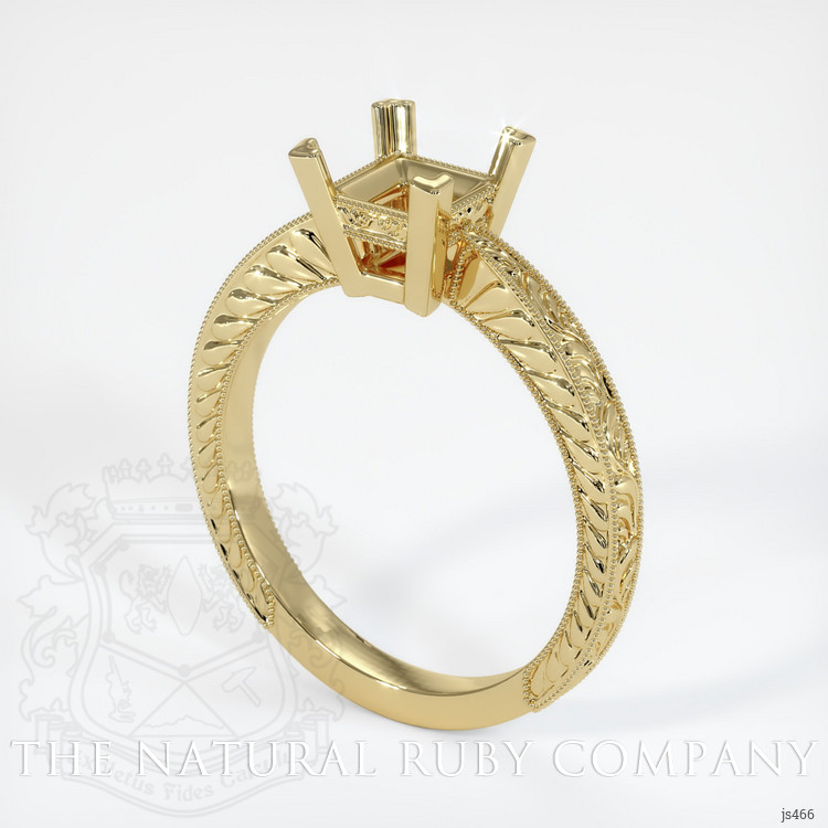 14K Yellow Gold Antique Style Ring Setting