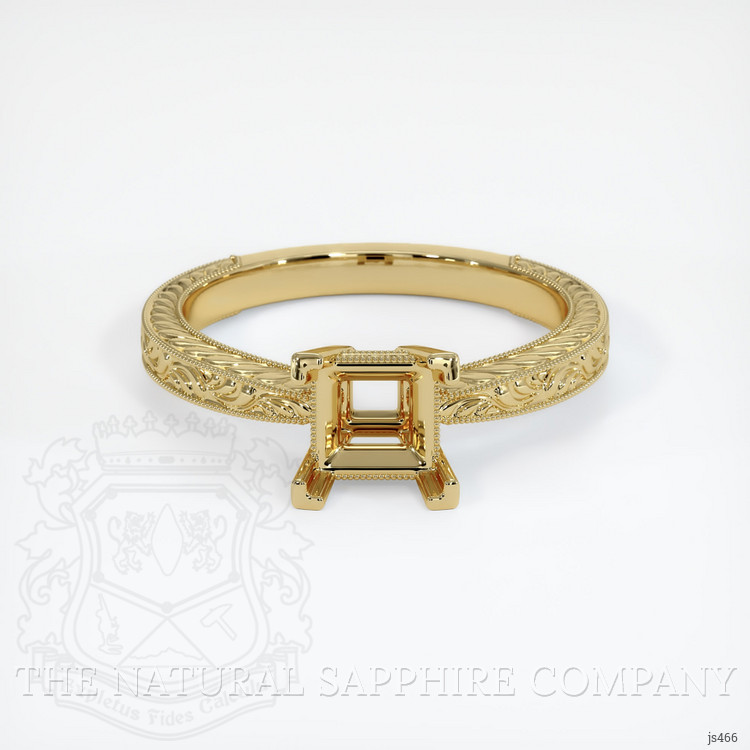 14K Yellow Gold Antique Style Ring Setting