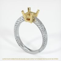 18K Yellow & White Antique Style Ring Setting Video