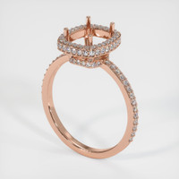14K Rose Gold Pave Ring Setting Video