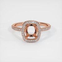 14K Rose Gold Pave Ring Setting Image