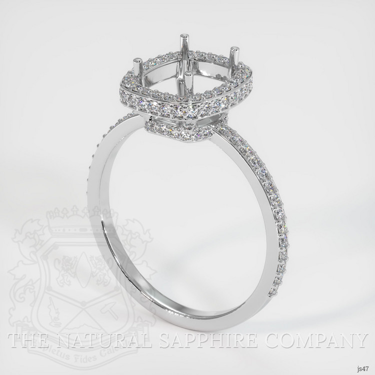 10K White Gold Pave Ring Setting