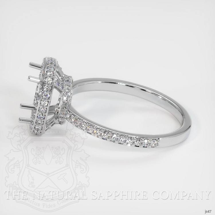 14K White Gold Pave Ring Setting
