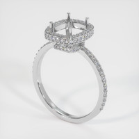 18K White Gold Pave Ring Setting Video