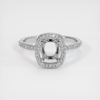 18K White Gold Pave Ring Setting Image