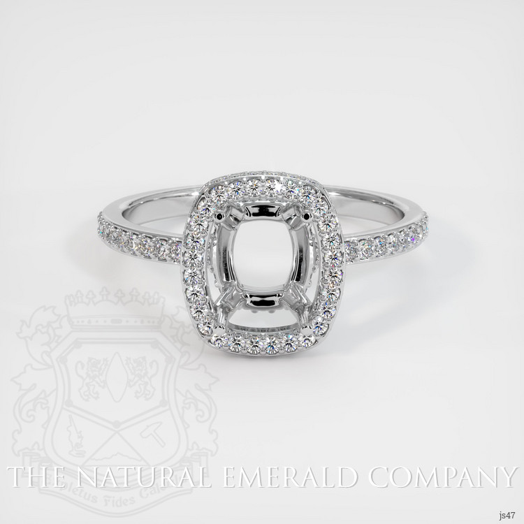 18K White Gold Pave Ring Setting