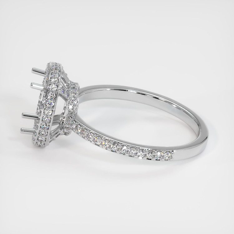 18K White Gold Pave Ring Setting