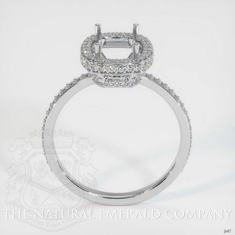 18K White Gold Pave Ring Setting