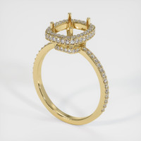 14K Yellow Gold Pave Ring Setting Video