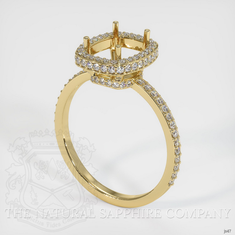 14K Yellow Gold Pave Ring Setting
