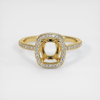 14K Yellow Gold Pave Ring Setting Image