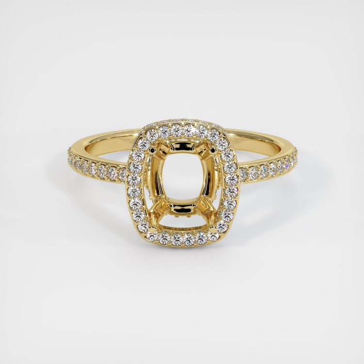 14K Yellow Gold Pave Ring Setting
