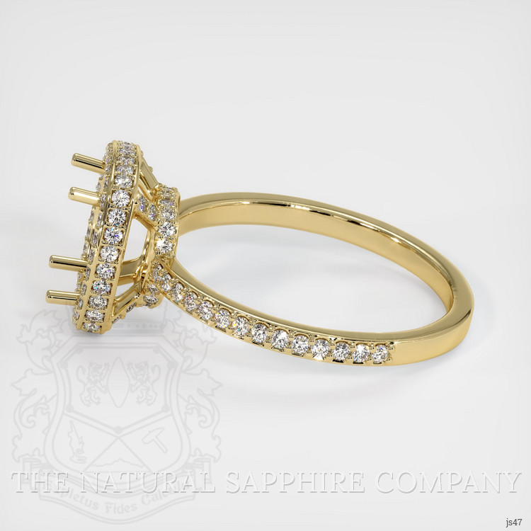 14K Yellow Gold Pave Ring Setting