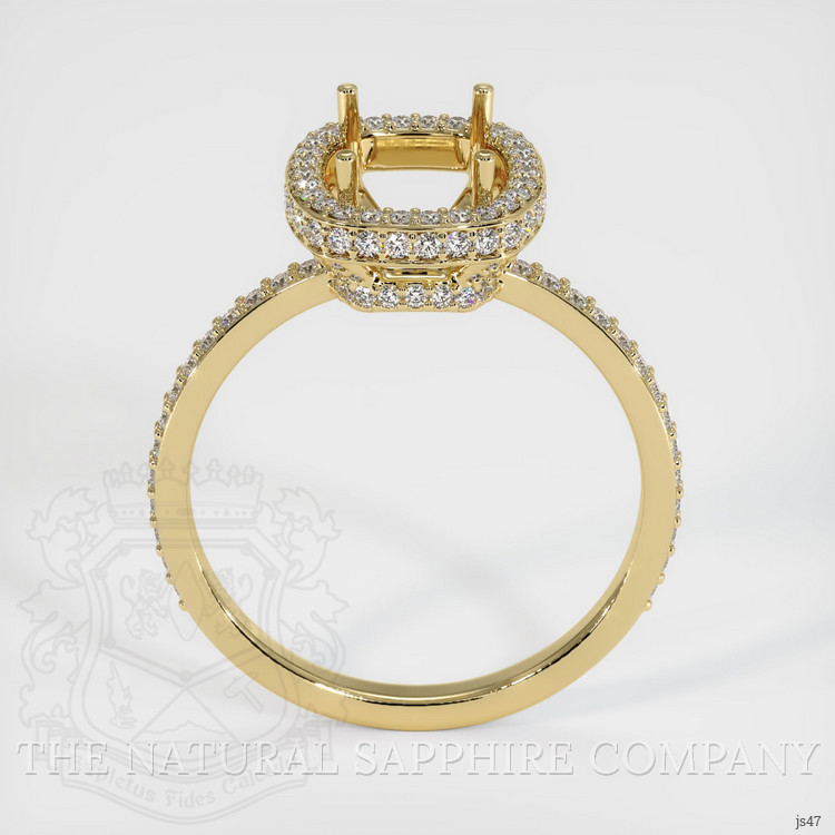 14K Yellow Gold Pave Ring Setting