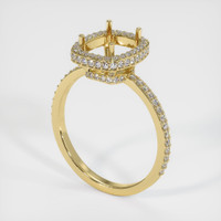 18K Yellow Gold Pave Ring Setting Video