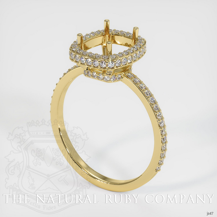 18K Yellow Gold Pave Ring Setting
