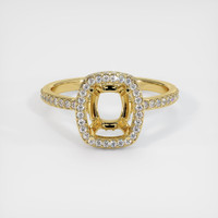 18K Yellow Gold Pave Ring Setting Image