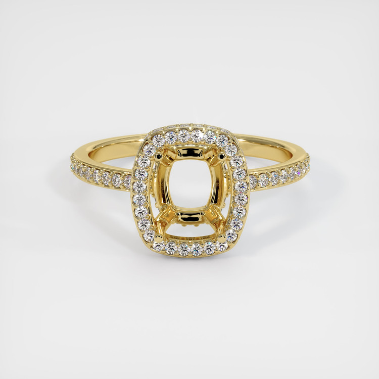 18K Yellow Gold Pave Ring Setting