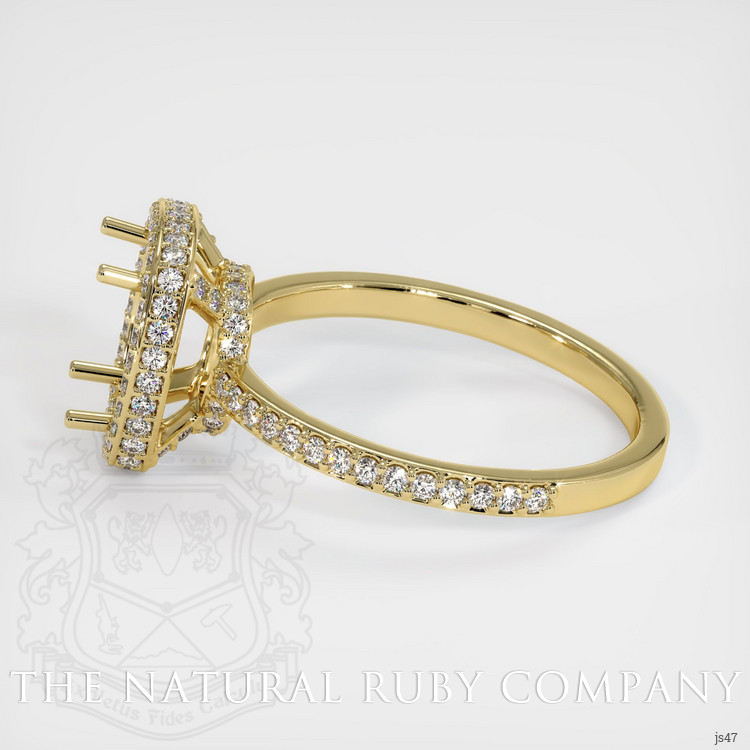 18K Yellow Gold Pave Ring Setting