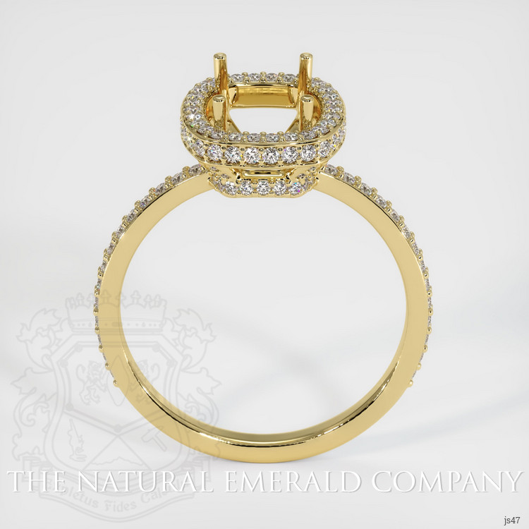 18K Yellow Gold Pave Ring Setting