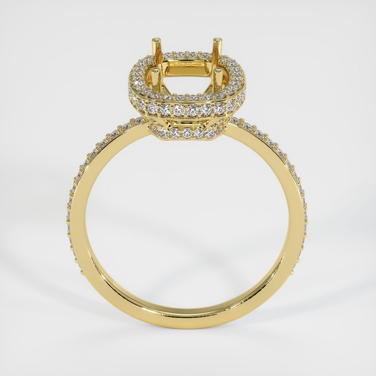 18K Yellow Gold Pave Ring Setting