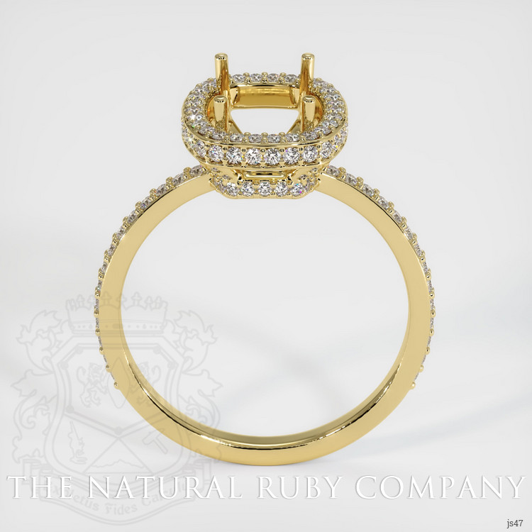 18K Yellow Gold Pave Ring Setting