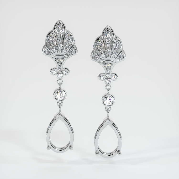 Platinum 950 Antique Style Earring Setting