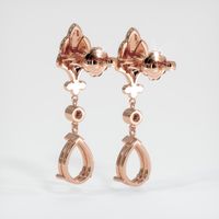 14K Rose Gold Antique Style Earring Setting Image