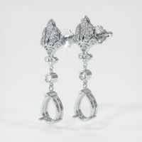 18K White Gold Antique Style Earring Setting Video