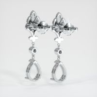 18K White Gold Antique Style Earring Setting Image