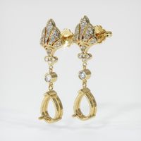 14K Yellow Gold Antique Style Earring Setting Video