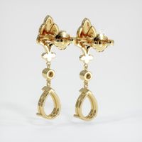 14K Yellow Gold Antique Style Earring Setting Image