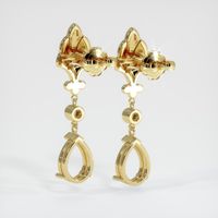 18K Yellow Gold Antique Style Earring Setting Image