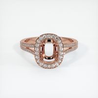 14K Rose Gold Pave Ring Setting Image