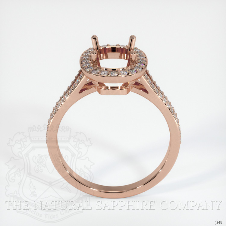 14K Rose Gold Pave Ring Setting