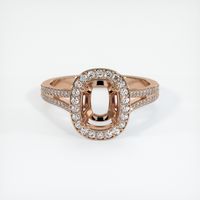 18K Rose Gold Pave Ring Setting Image