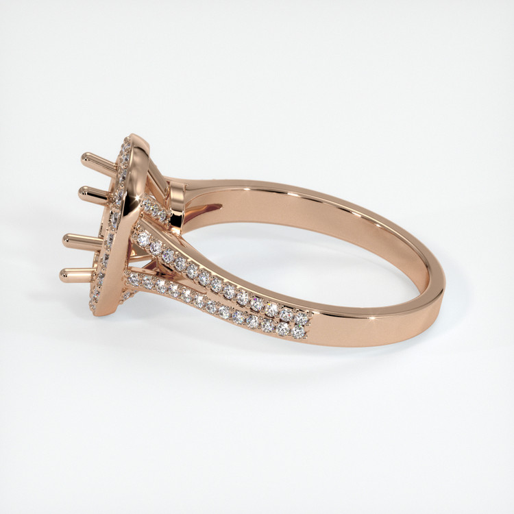 18K Rose Gold Pave Ring Setting