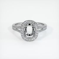 14K White Gold Pave Ring Setting Image