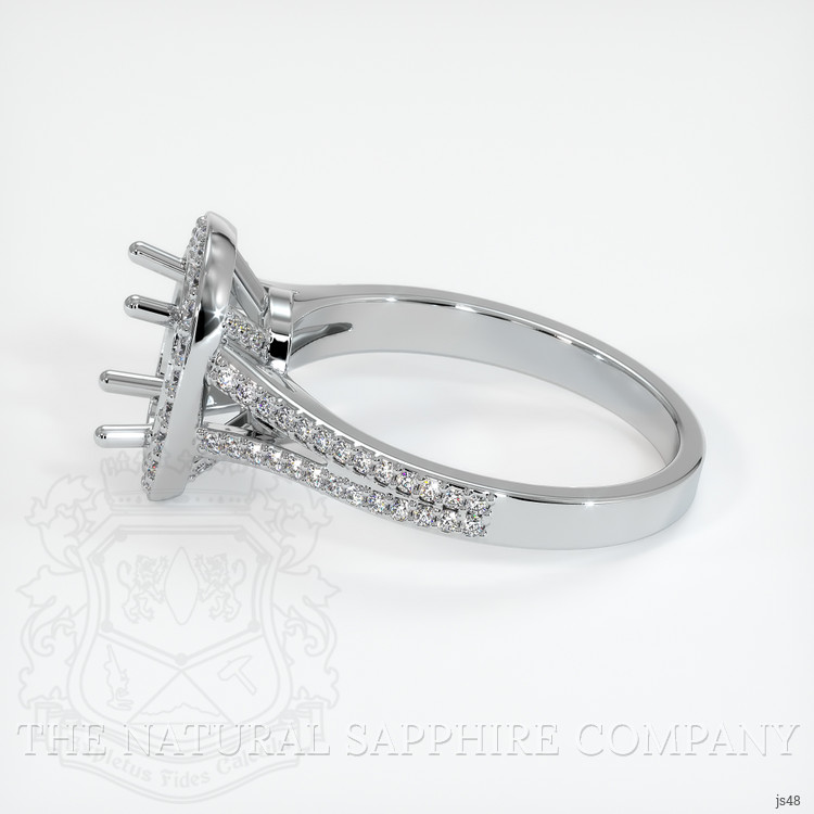 14K White Gold Pave Ring Setting