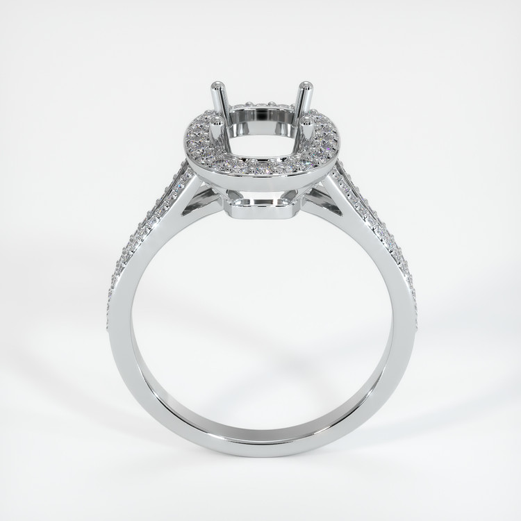 14K White Gold Pave Ring Setting
