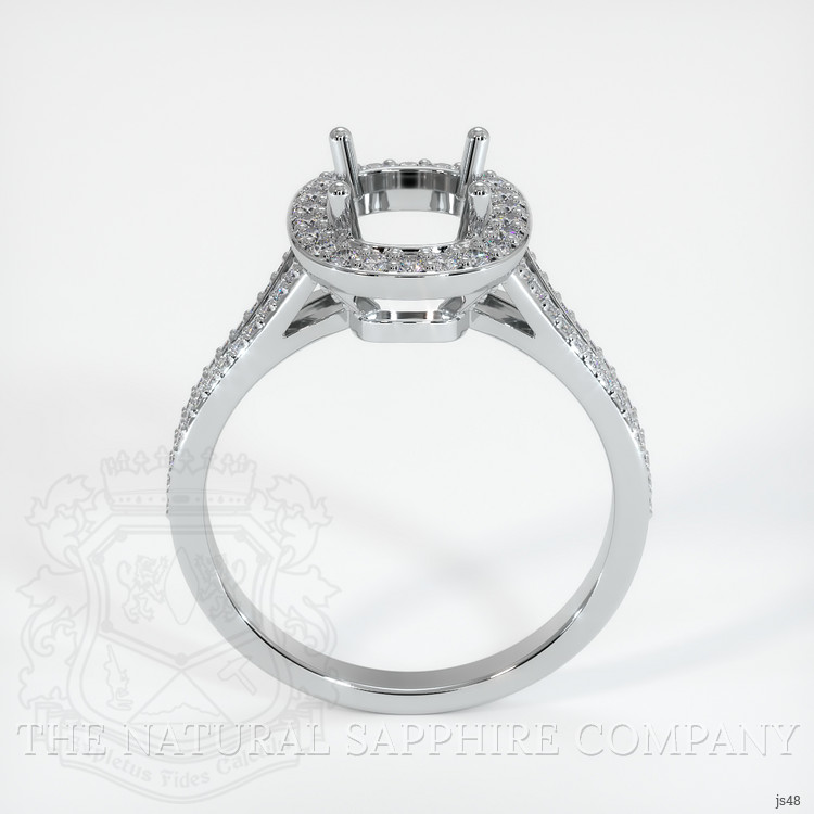 14K White Gold Pave Ring Setting