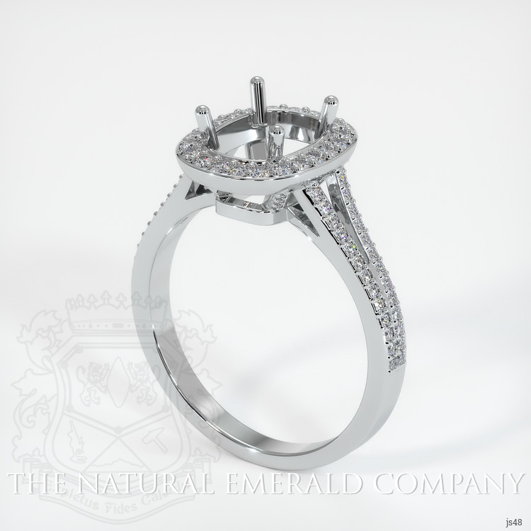 18K White Gold Pave Ring Setting