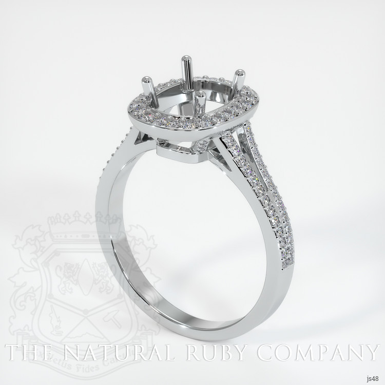 18K White Gold Pave Ring Setting