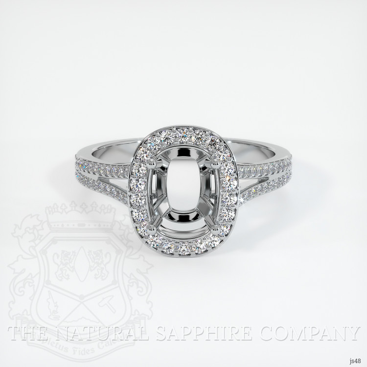 18K White Gold Pave Ring Setting