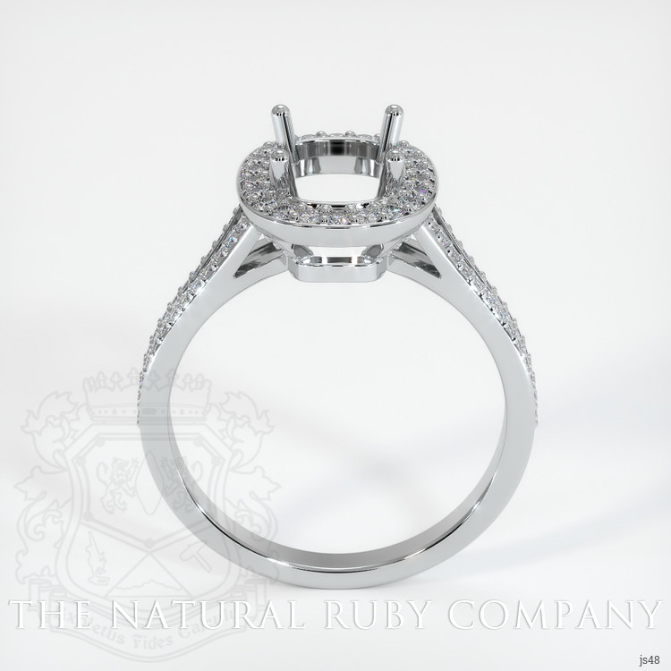 18K White Gold Pave Ring Setting