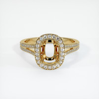 10K Yellow Gold Pave Ring Setting Image
