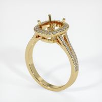 14K Yellow Gold Pave Ring Setting Video