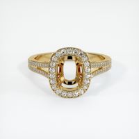 14K Yellow Gold Pave Ring Setting Image